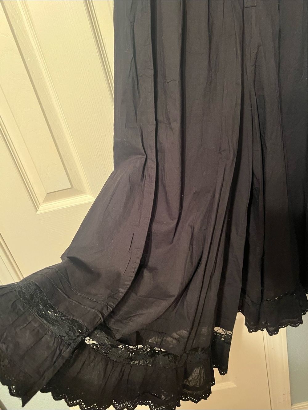 NATURAL LIFE Black Maxi Dress with Lace Yoke - Picture 3 of 4